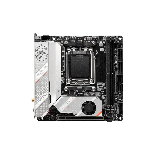 MSI | MPG B650I EDGE WIFI | Processor family AMD | Processor socket AM5 | DDR5 DIMM | Memory slots 2 | Supported hard disk drive