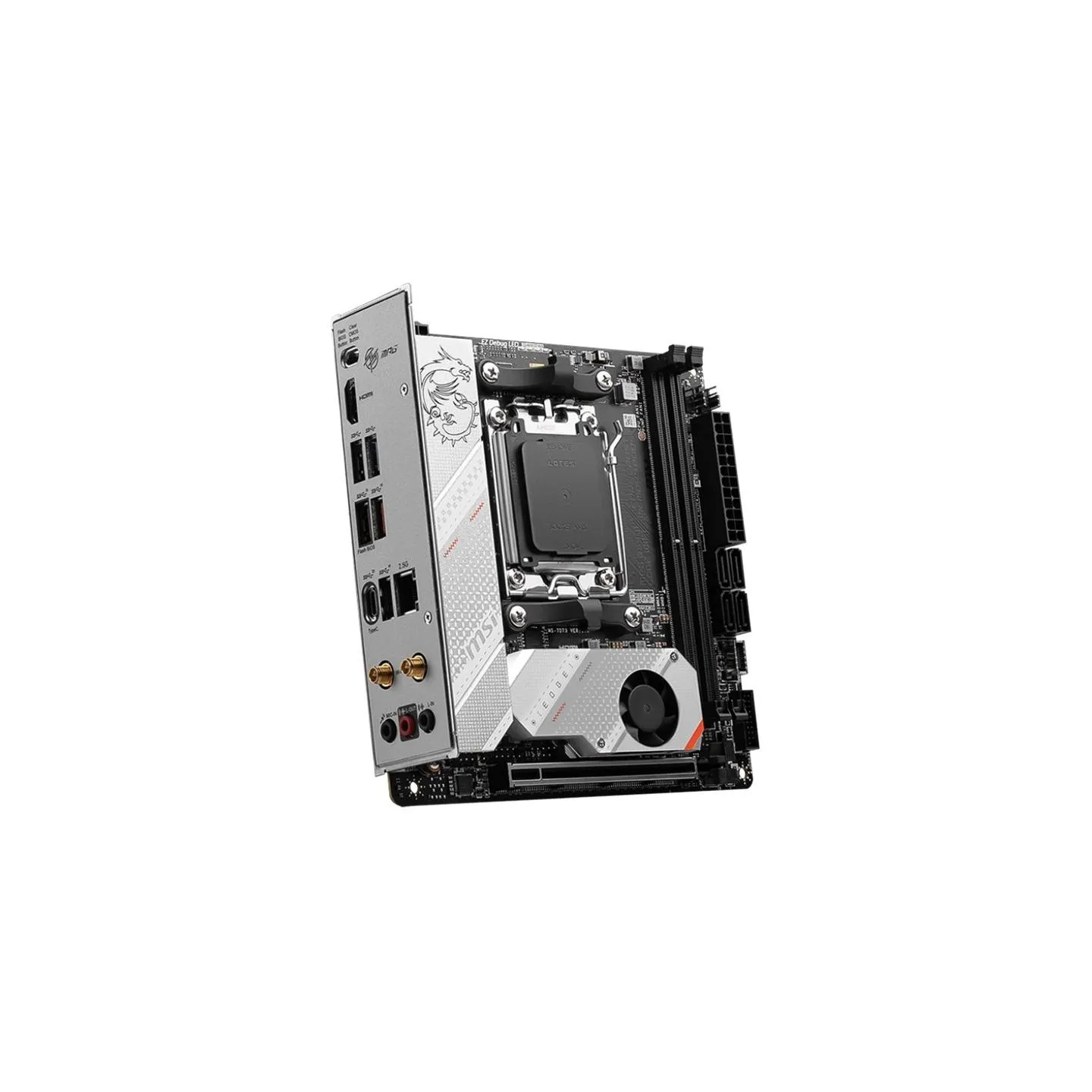 MSI | MPG B650I EDGE WIFI | Processor family AMD | Processor socket AM5 | DDR5 DIMM | Memory slots 2 | Supported hard disk drive
