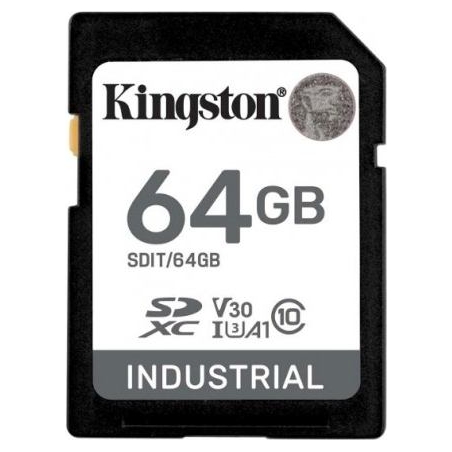 Kingston | UHS-I | 64 GB | microSDHC/SDXC Industrial Card | Flash memory class Class 10, UHS-I, U3, V30, A1 | SD Adapter