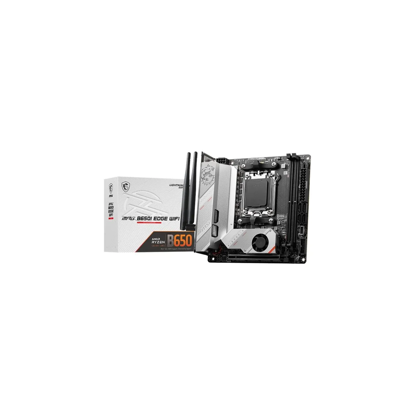 MSI | MPG B650I EDGE WIFI | Processor family AMD | Processor socket AM5 | DDR5 DIMM | Memory slots 2 | Supported hard disk drive