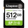 Kingston Memory card SD 512GB Canvas Select Plus Gen3 150MB/s