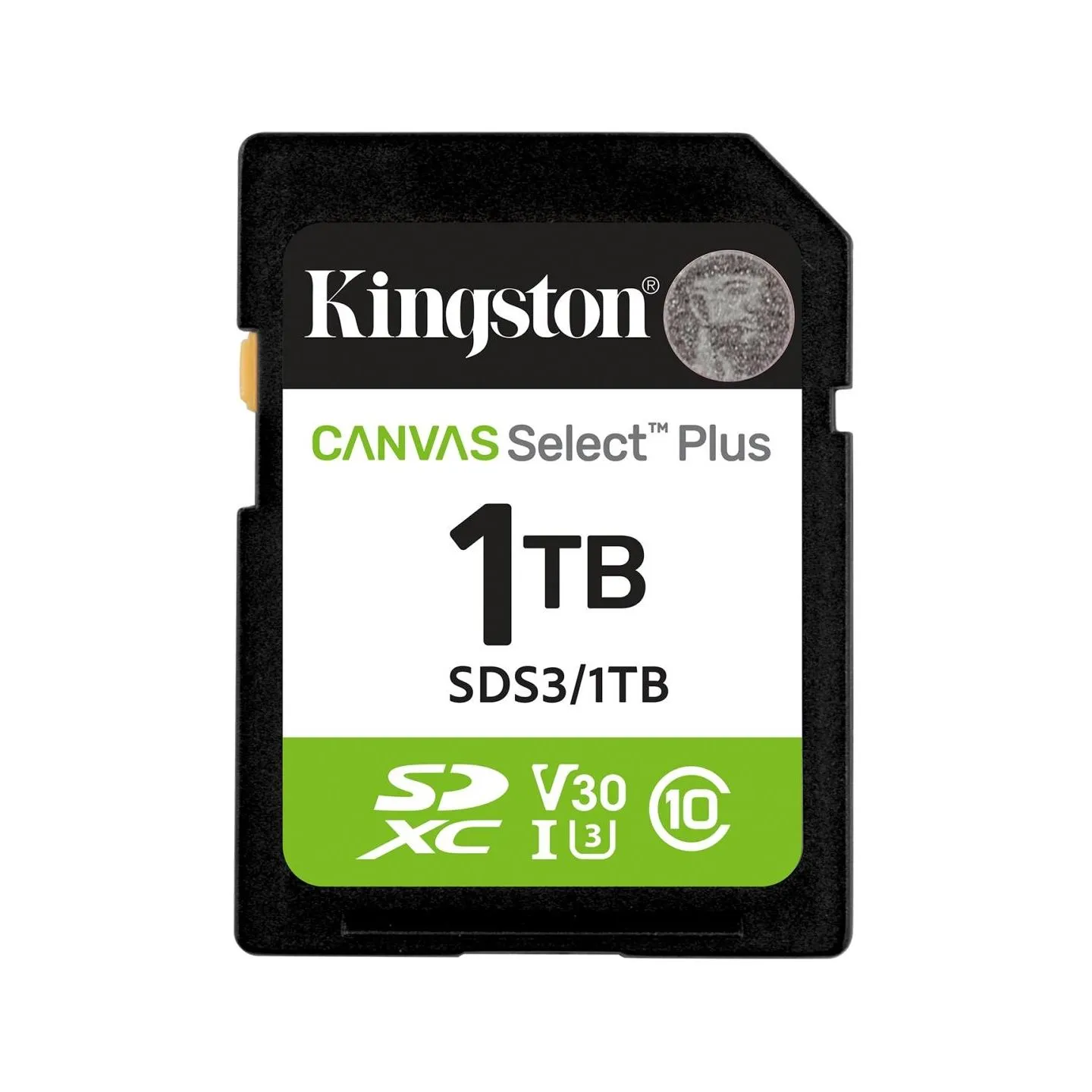 Kingston Canvas Select Plus | 1000 GB | SD | Flash memory class Class 10, UHS-I, U1/U3, Video Class 10/30