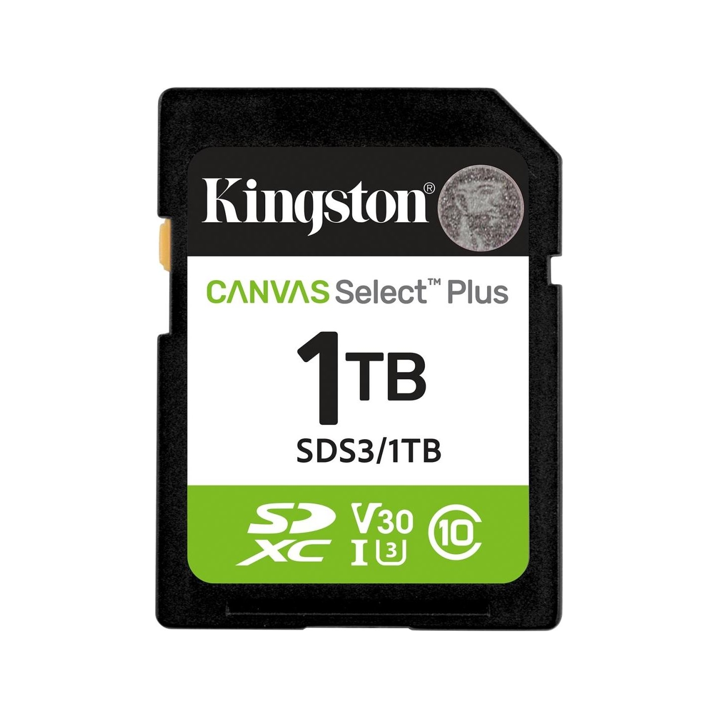 Kingston Memory card SD 1TB Canvas Select Plus Gen3 150MB/s