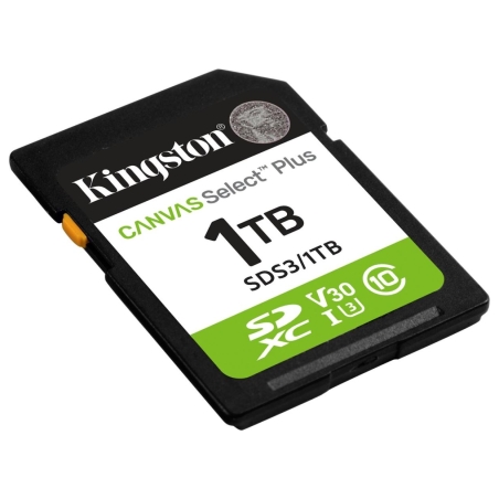 Kingston Memory card SD 1TB Canvas Select Plus Gen3 150MB/s