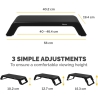 Fellowes MONITOR ACC RISER HANA LT/BLACK 100016996 FELLOWES