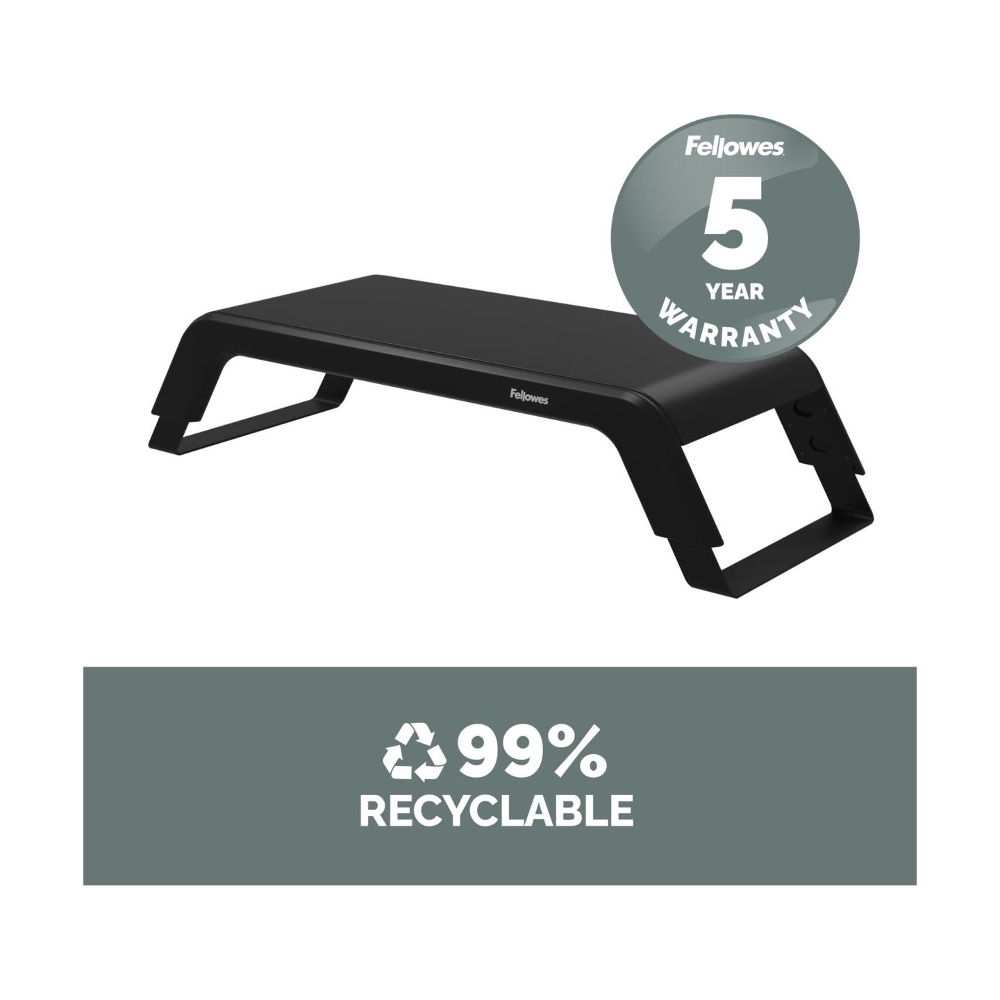 Fellowes MONITOR ACC RISER HANA LT/BLACK 100016996 FELLOWES