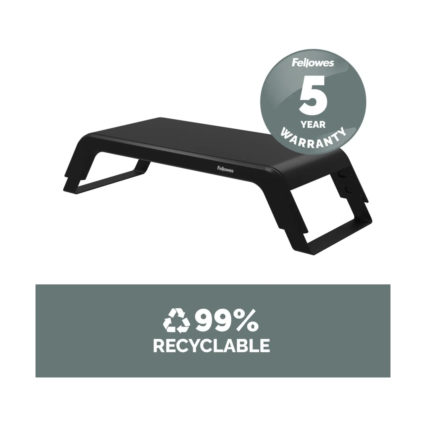 Fellowes MONITOR ACC RISER HANA LT/BLACK 100016996 FELLOWES
