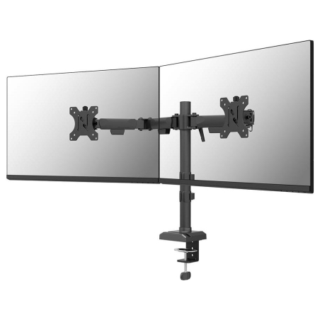 Neomounts NERO DOUBLE FLAT SCREEN DESK MOUNT  (PHONE HOLDER+QUICK-FIX CLAMP/GROMMET)