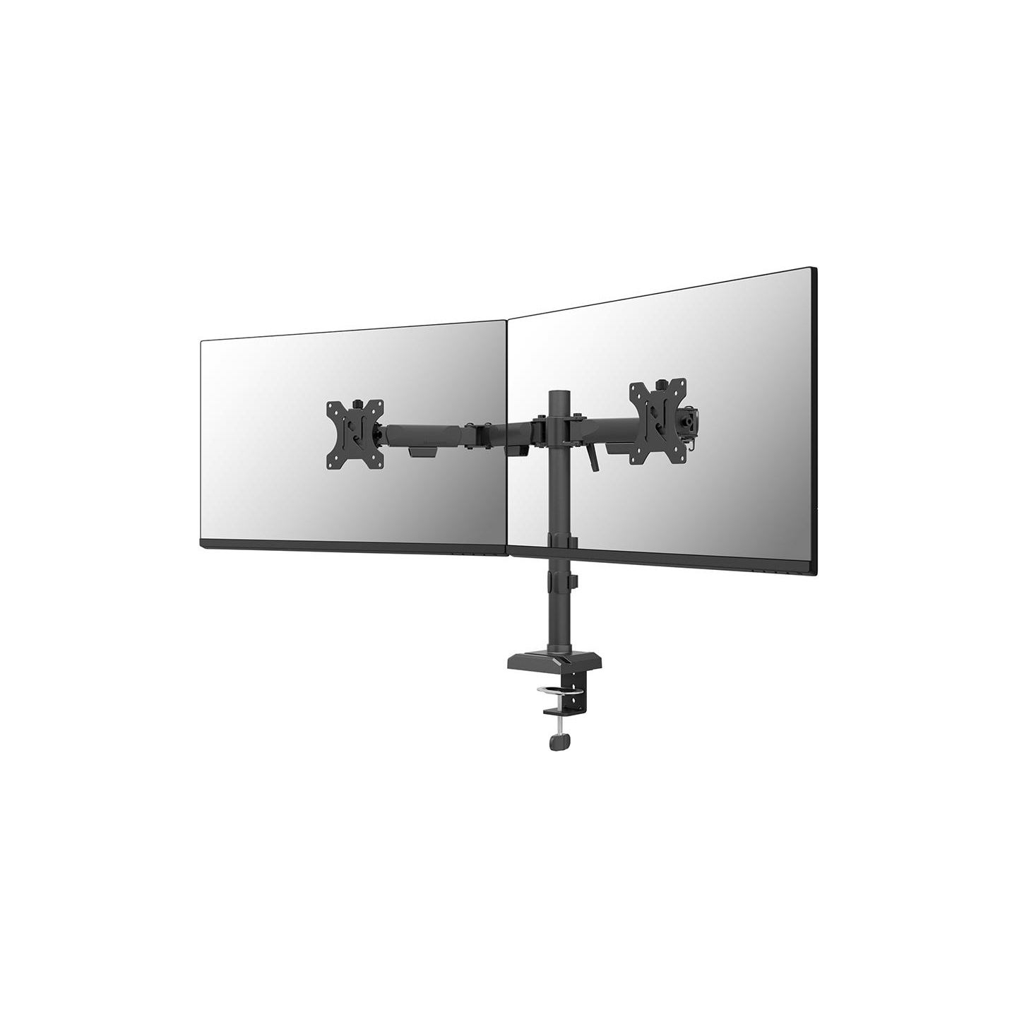 Neomounts NERO DOUBLE FLAT SCREEN DESK MOUNT  (PHONE HOLDER+QUICK-FIX CLAMP/GROMMET)