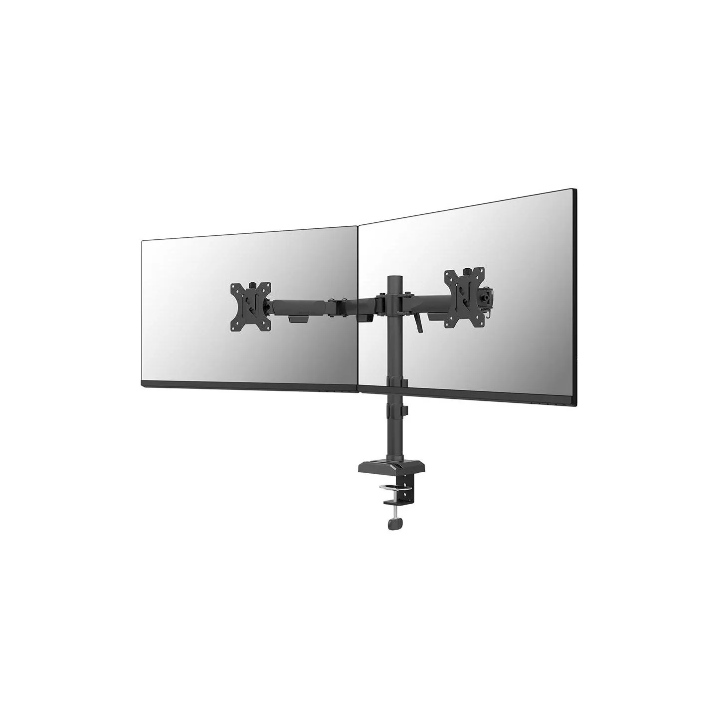 Neomounts NERO DOUBLE FLAT SCREEN DESK MOUNT  (PHONE HOLDER+QUICK-FIX CLAMP/GROMMET)