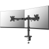 Neomounts NERO DOUBLE FLAT SCREEN DESK MOUNT  (PHONE HOLDER+QUICK-FIX CLAMP/GROMMET)