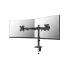 Neomounts NERO DOUBLE FLAT SCREEN DESK MOUNT  (PHONE HOLDER+QUICK-FIX CLAMP/GROMMET)