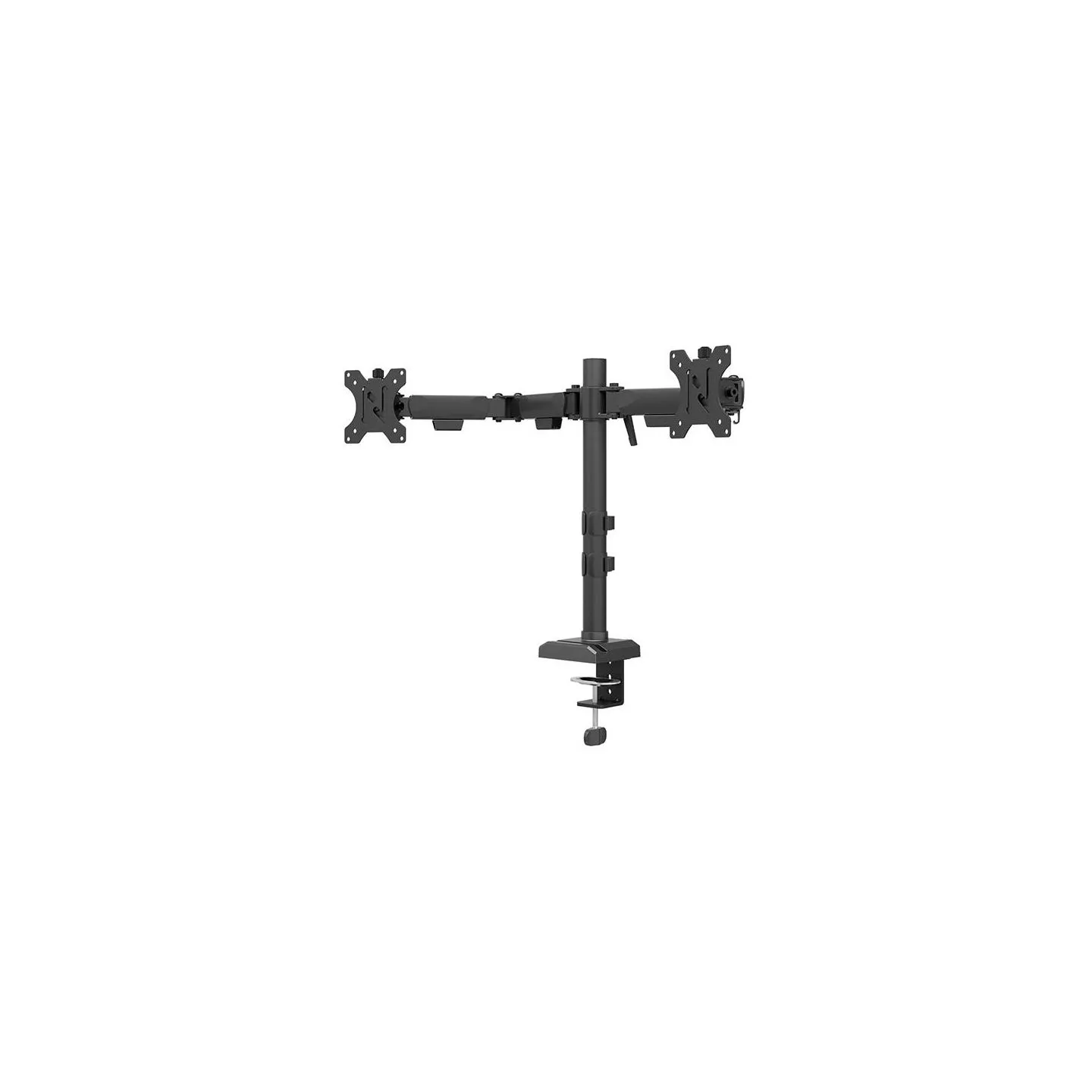 Neomounts NERO DOUBLE FLAT SCREEN DESK MOUNT  (PHONE HOLDER+QUICK-FIX CLAMP/GROMMET)