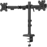 Neomounts NERO DOUBLE FLAT SCREEN DESK MOUNT  (PHONE HOLDER+QUICK-FIX CLAMP/GROMMET)