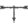Neomounts NERO DOUBLE FLAT SCREEN DESK MOUNT  (PHONE HOLDER+QUICK-FIX CLAMP/GROMMET)