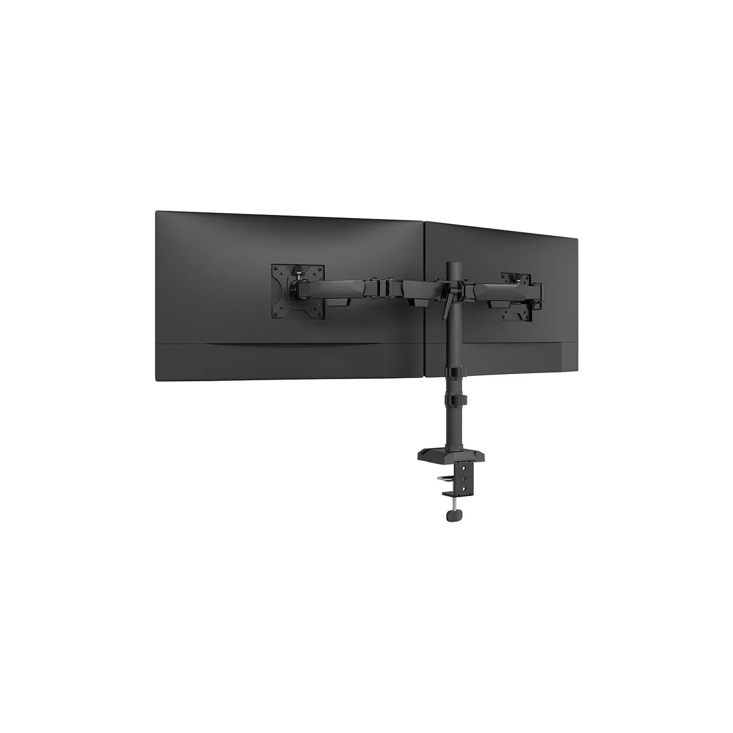 Neomounts NERO DOUBLE FLAT SCREEN DESK MOUNT  (PHONE HOLDER+QUICK-FIX CLAMP/GROMMET)