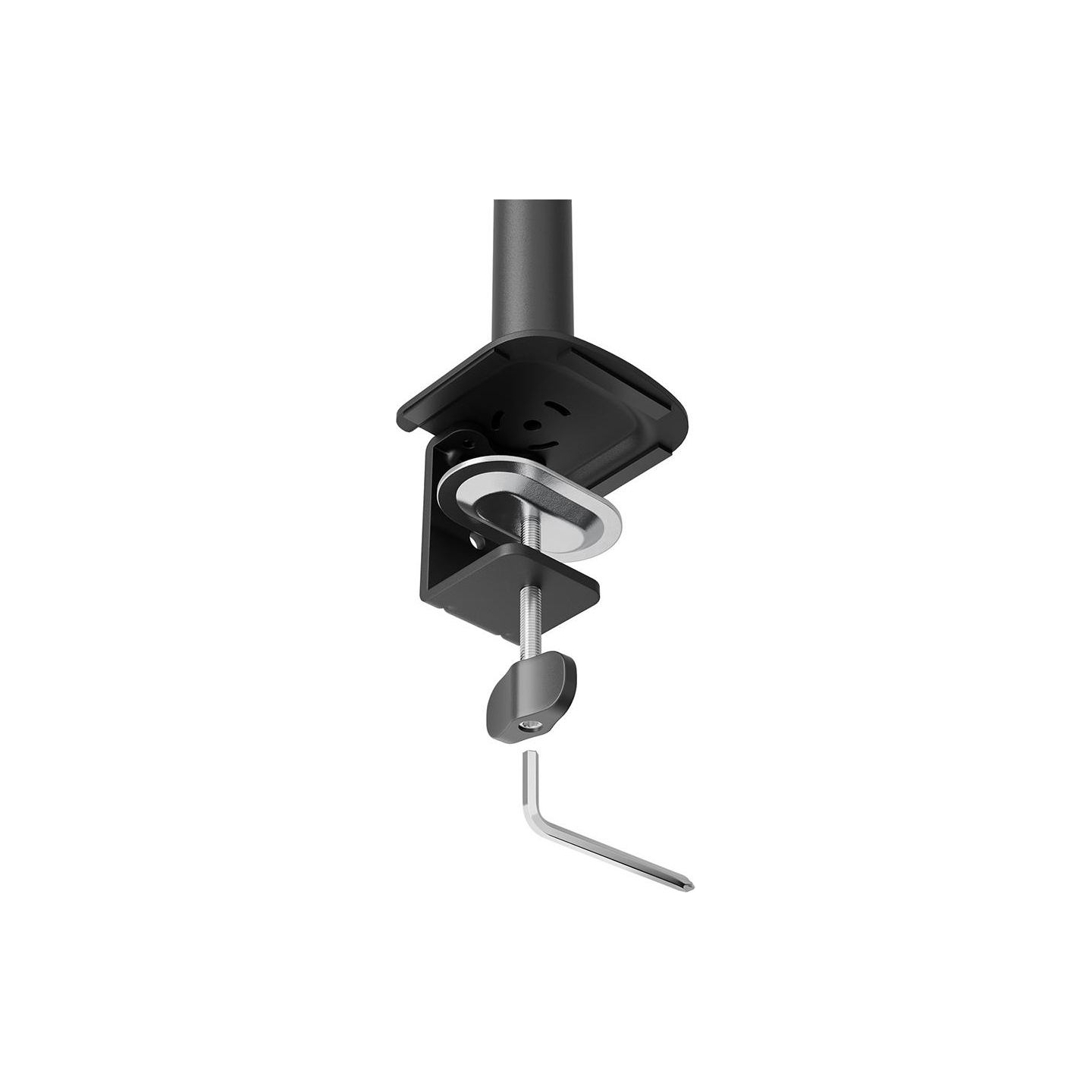 Neomounts NERO DOUBLE FLAT SCREEN DESK MOUNT  (PHONE HOLDER+QUICK-FIX CLAMP/GROMMET)