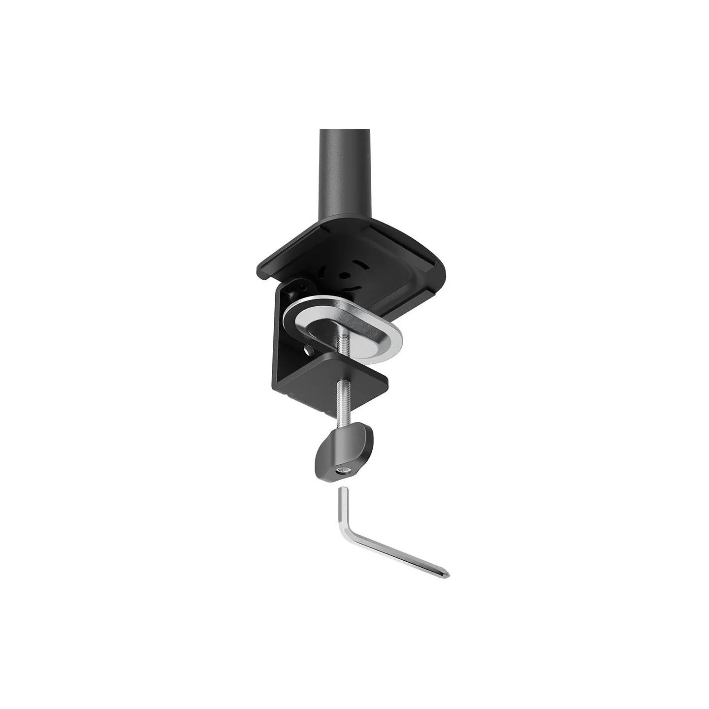Neomounts NERO DOUBLE FLAT SCREEN DESK MOUNT  (PHONE HOLDER+QUICK-FIX CLAMP/GROMMET)