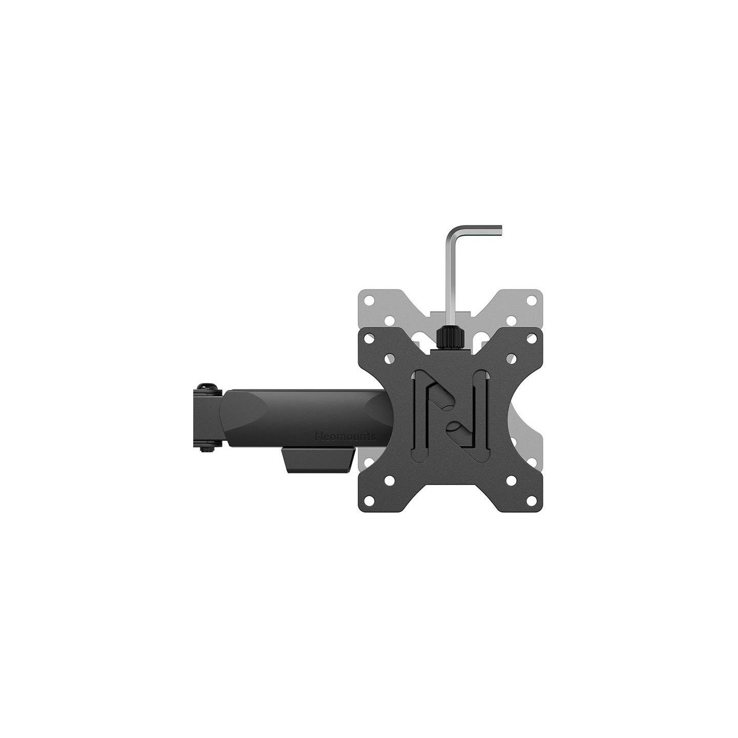 Neomounts NERO DOUBLE FLAT SCREEN DESK MOUNT  (PHONE HOLDER+QUICK-FIX CLAMP/GROMMET)
