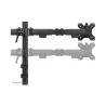 Neomounts NERO DOUBLE FLAT SCREEN DESK MOUNT  (PHONE HOLDER+QUICK-FIX CLAMP/GROMMET)