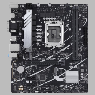 Asus | PRIME B760M-K D4 | Processor family Intel | Processor socket  LGA1700 | DDR4 DIMM | Memory slots 2 | Supported hard disk 