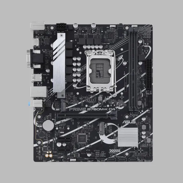 Asus | PRIME B760M-K D4 | Processor family Intel | Processor socket  LGA1700 | DDR4 DIMM | Memory slots 2 | Supported hard disk 