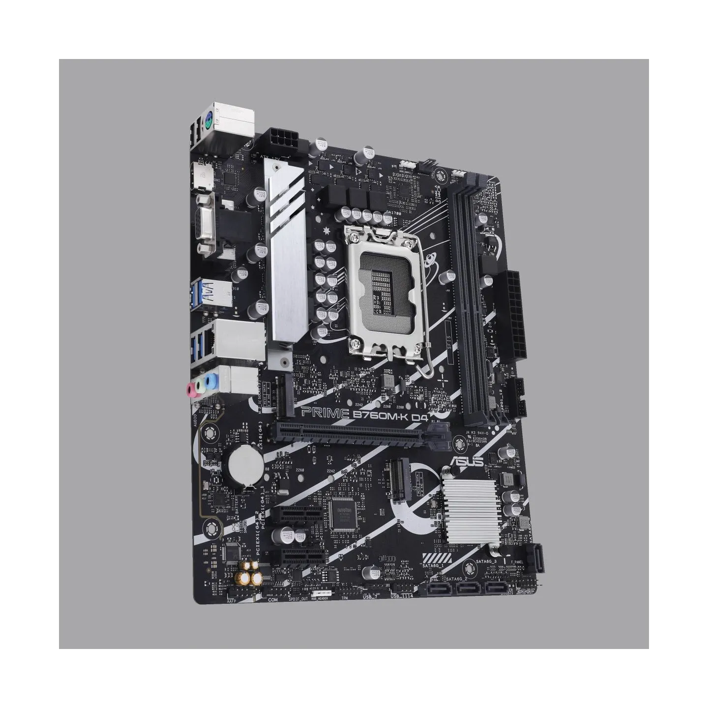 Asus | PRIME B760M-K D4 | Processor family Intel | Processor socket  LGA1700 | DDR4 DIMM | Memory slots 2 | Supported hard disk 