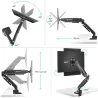 Onkron MONITOR ACC DESK MOUNT/13-34" BLACK G90-B ONKRON