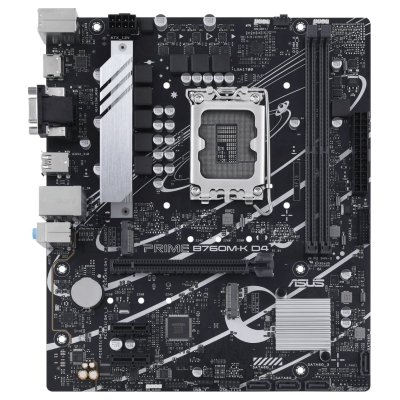 Asus | PRIME B760M-K D4 | Processor family Intel | Processor socket  LGA1700 | DDR4 DIMM | Memory slots 2 | Supported hard disk 