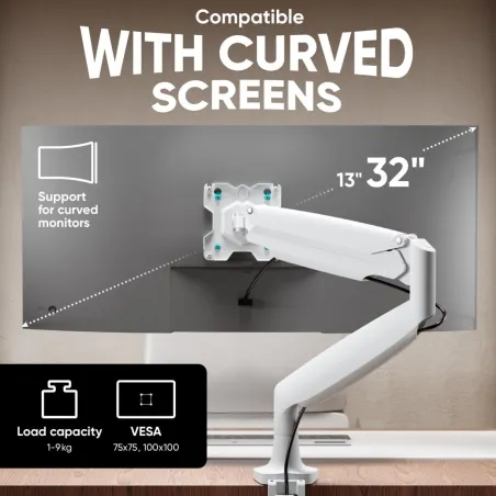 Onkron MONITOR ACC DESK MOUNT/13-32" WHITE G100-W ONKRON
