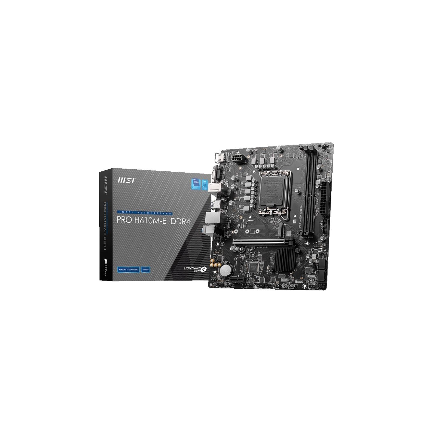 MSI Motherboard PRO H610M-E s1700 DDR4 HDMI M.2 mATX