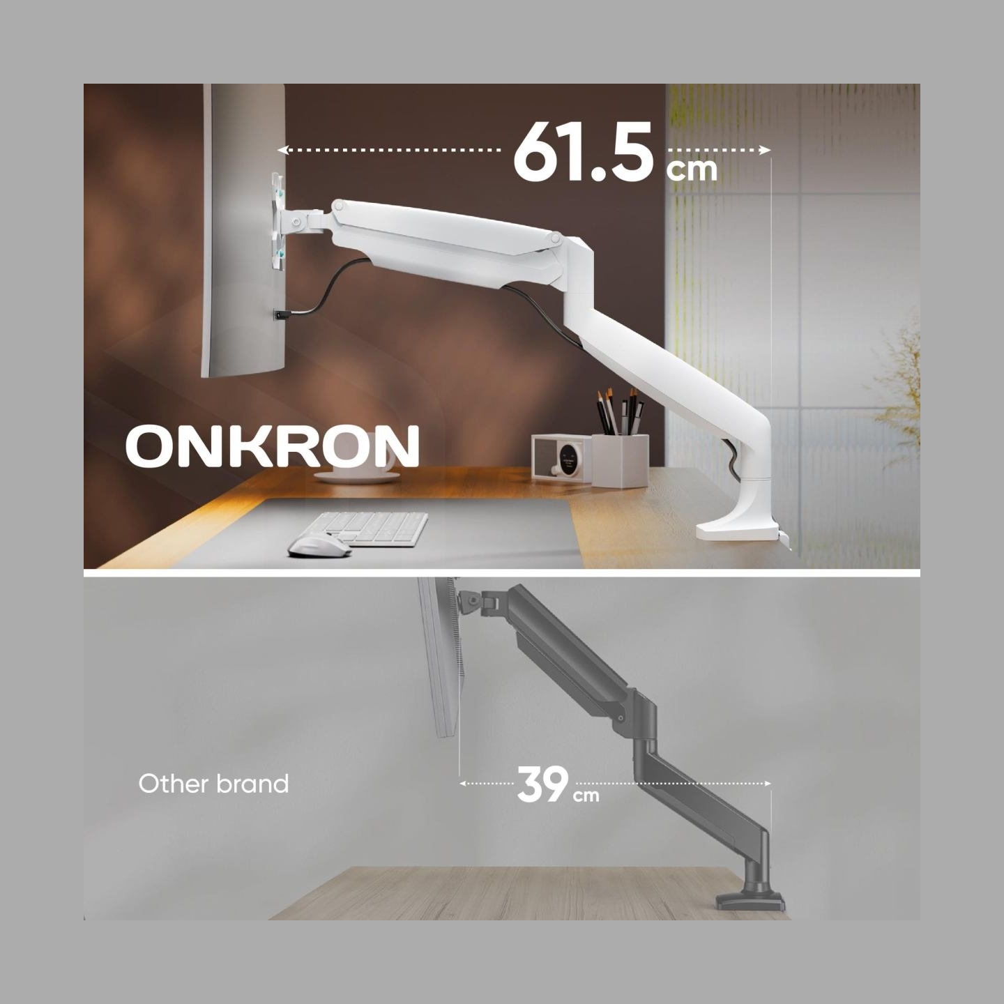 Onkron MONITOR ACC DESK MOUNT/13-32" WHITE G100-W ONKRON