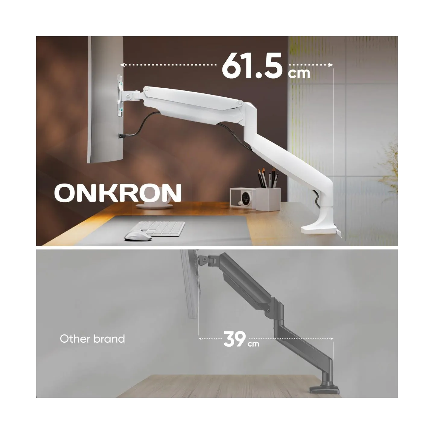 Onkron MONITOR ACC DESK MOUNT/13-32" WHITE G100-W ONKRON