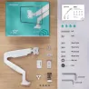 Onkron MONITOR ACC DESK MOUNT/13-32" WHITE G100-W ONKRON