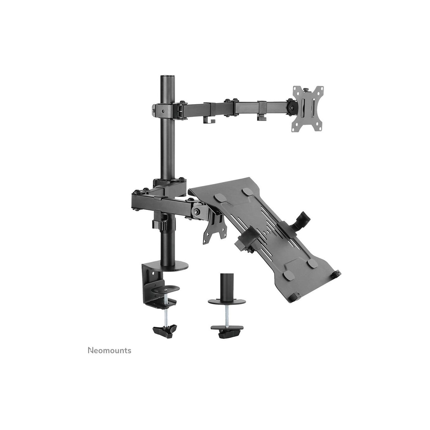 Neomounts NEWSTAR FLAT SCREEN & NOTEBOOK DESK MOUNT (CLAMP/GROMMET)  10-32" BLACK
