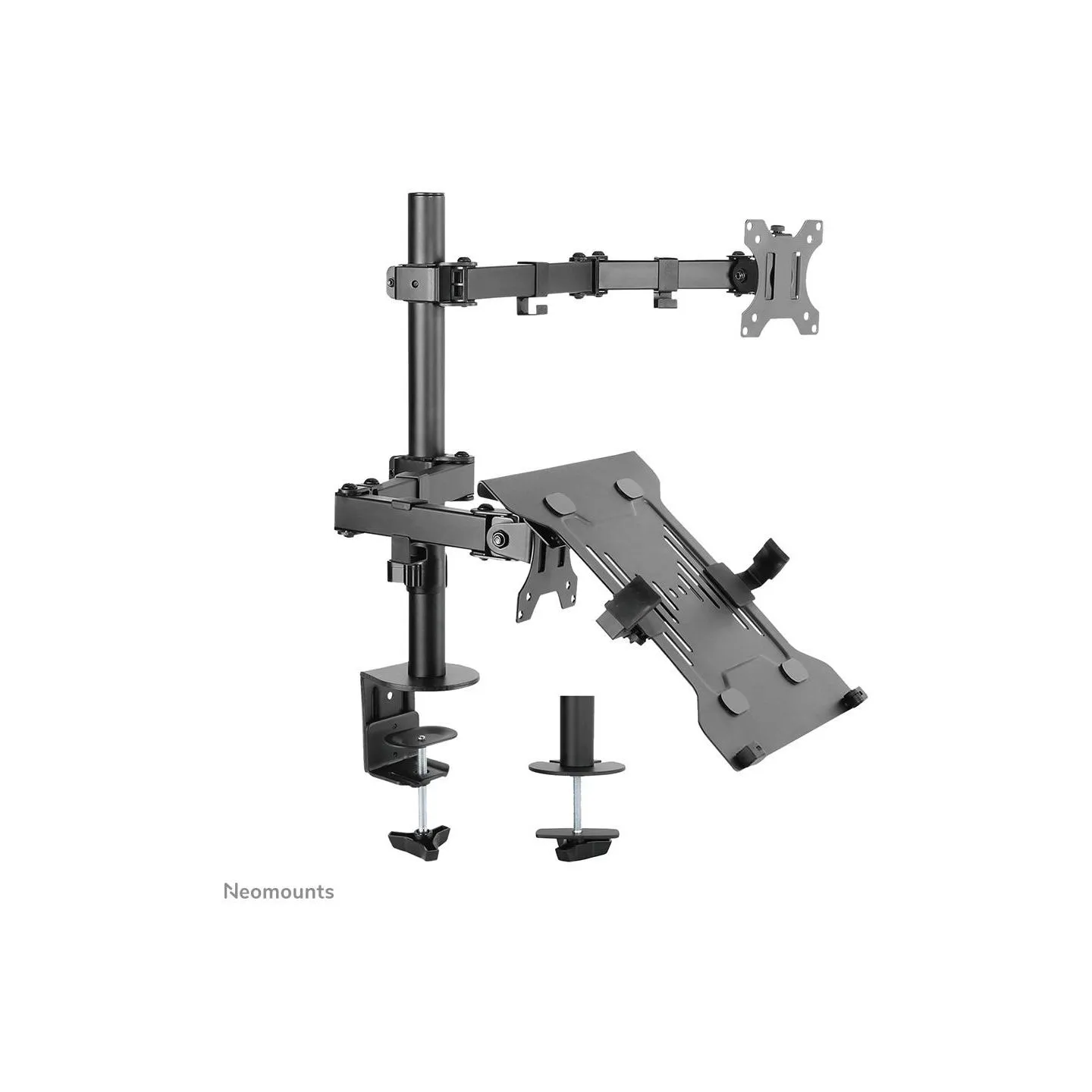Neomounts NEWSTAR FLAT SCREEN & NOTEBOOK DESK MOUNT (CLAMP/GROMMET)  10-32" BLACK