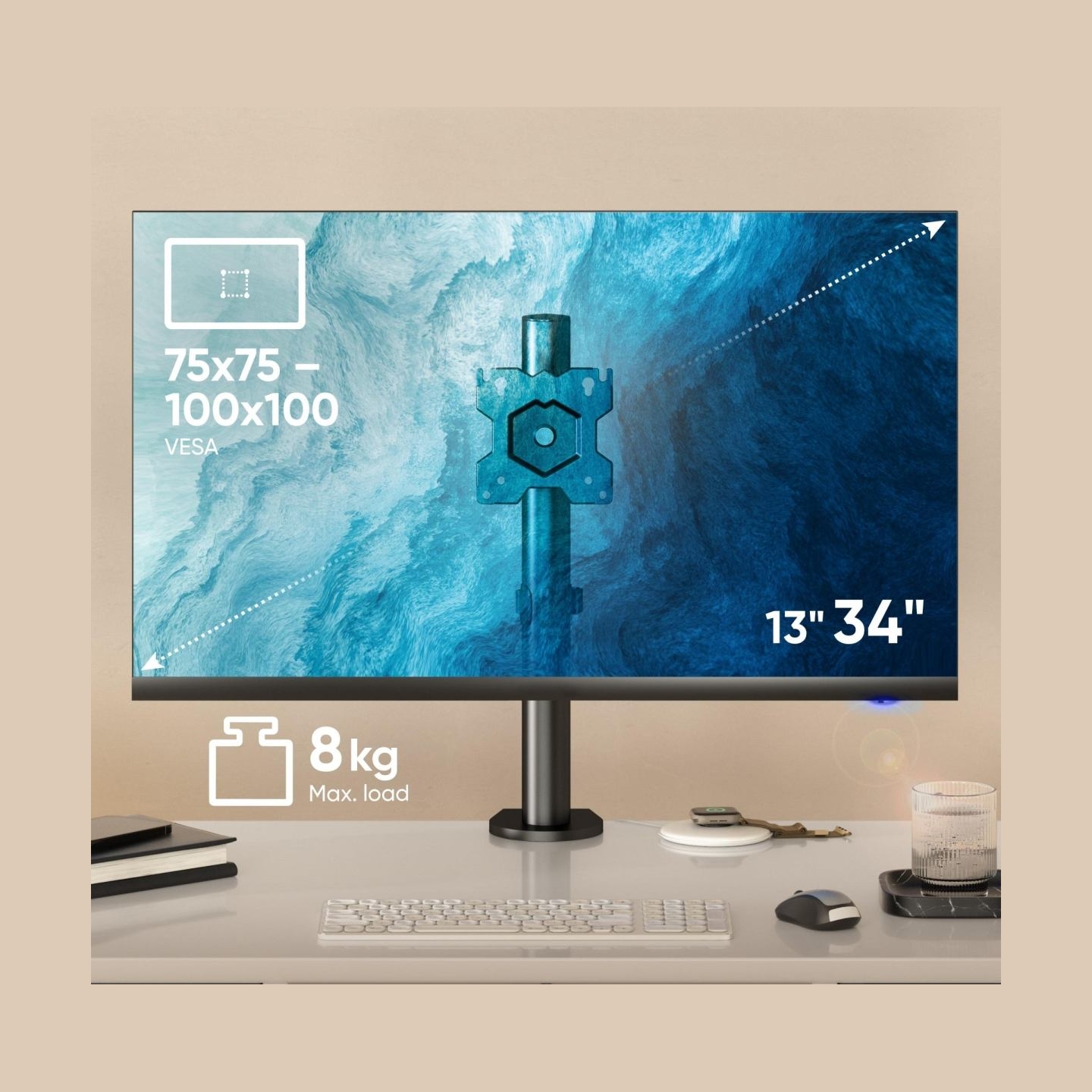 Onkron MONITOR ACC DESK MOUNT/13-34" BLACK D101E-B ONKRON