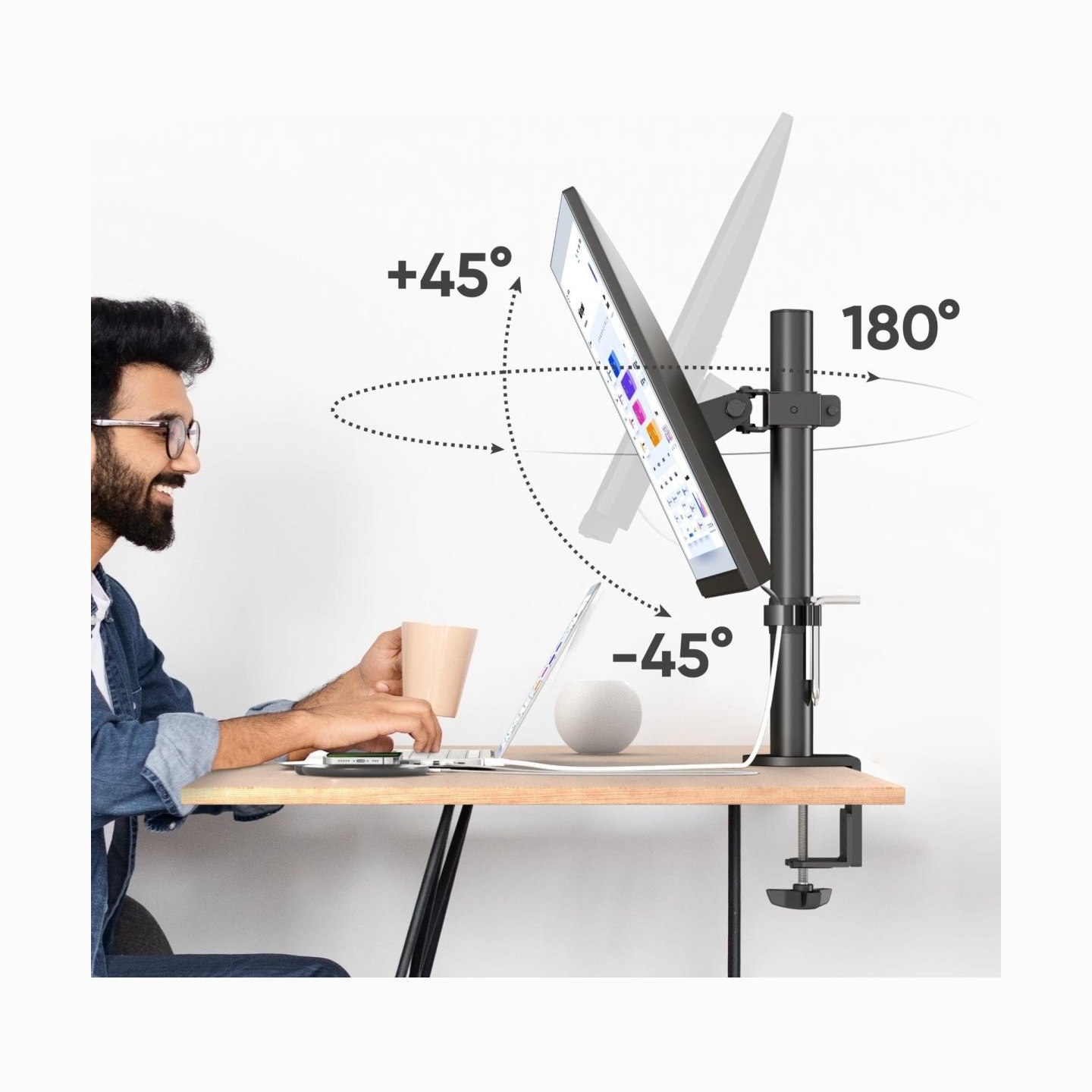 Onkron MONITOR ACC DESK MOUNT/13-34" BLACK D101E-B ONKRON