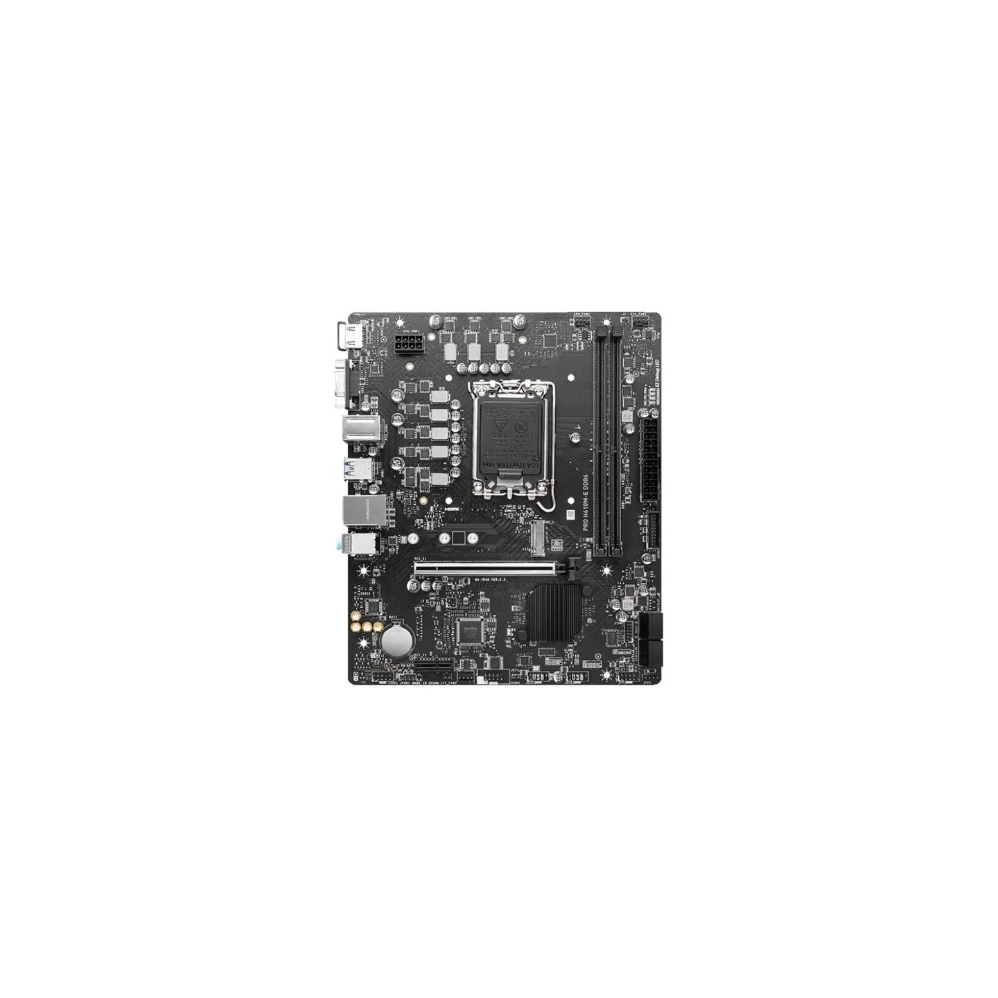 MSI | PRO H610M-E DDR4 | Processor family Intel | Processor socket  LGA1700 | DDR4 DIMM | Memory slots 2 | Supported hard disk d