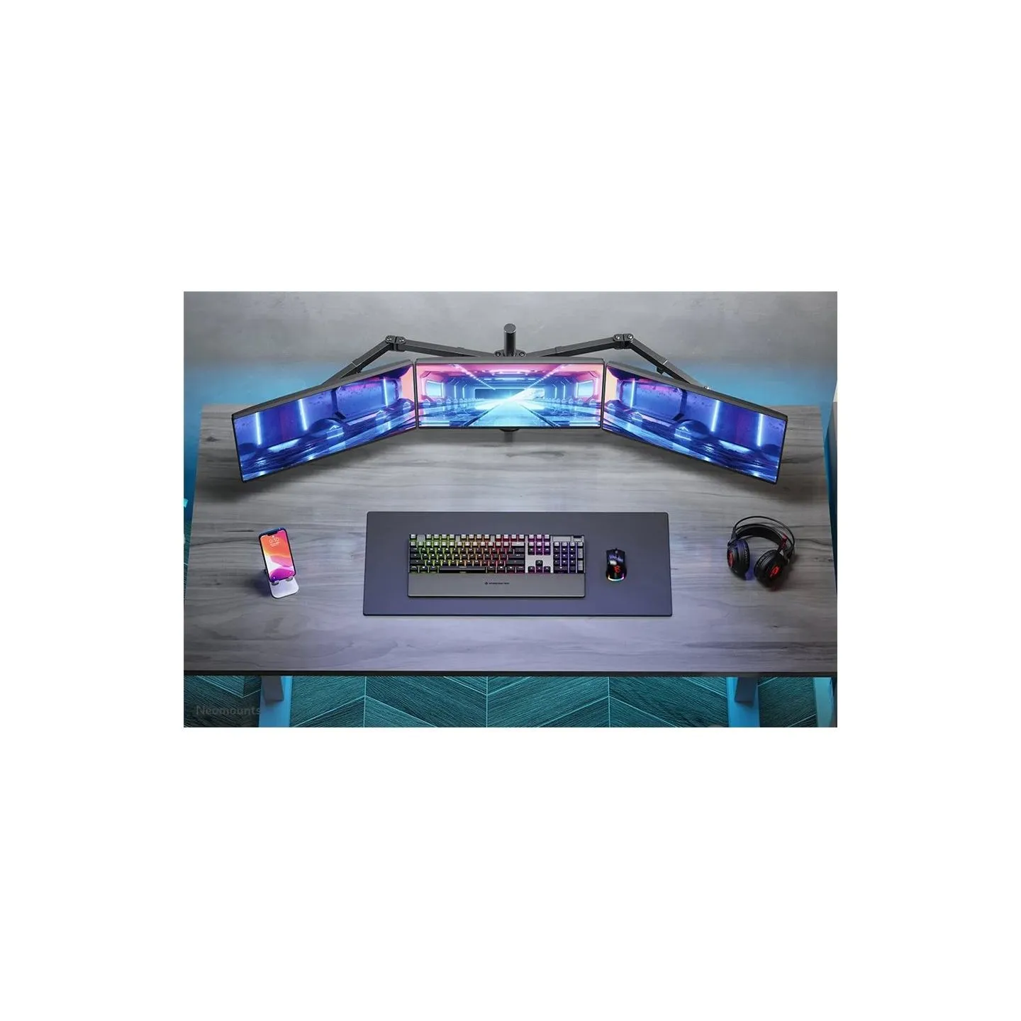 Neomounts NEWSTAR FLAT SCREEN DESK MOUNT (CLAMP/GROMMET) 10-27" BLACK