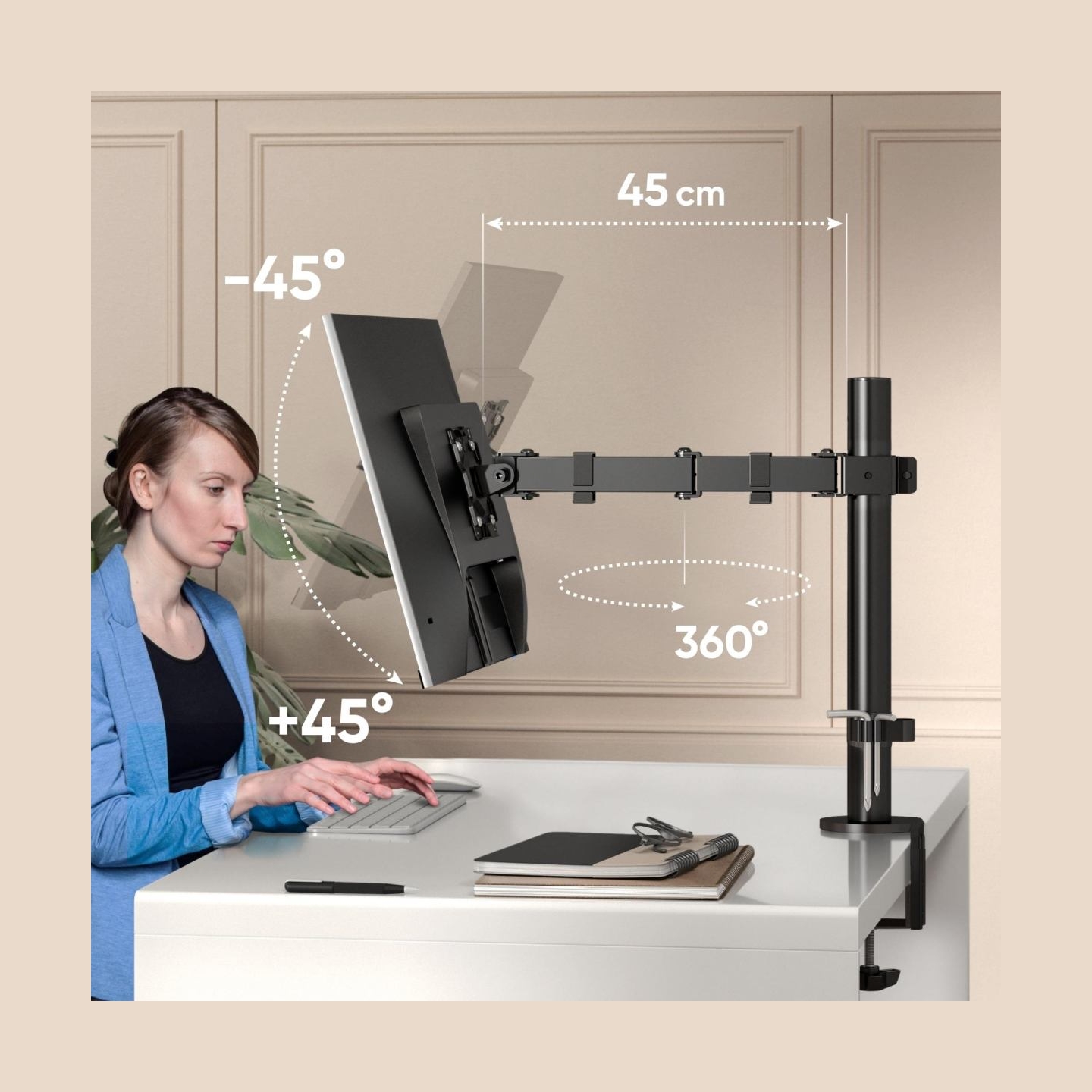 Onkron MONITOR ACC DESK MOUNT/13-34" BLACK D121E-B ONKRON