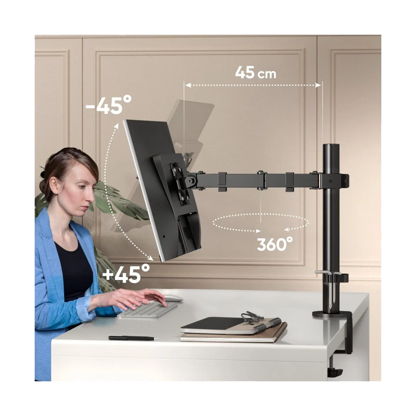 Onkron MONITOR ACC DESK MOUNT/13-34" BLACK D121E-B ONKRON