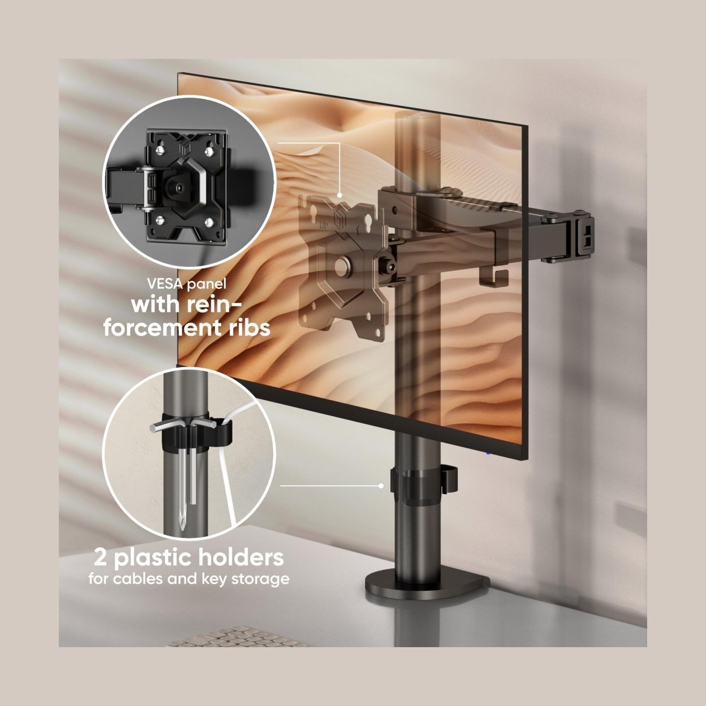 Onkron MONITOR ACC DESK MOUNT/13-34" BLACK D121E-B ONKRON