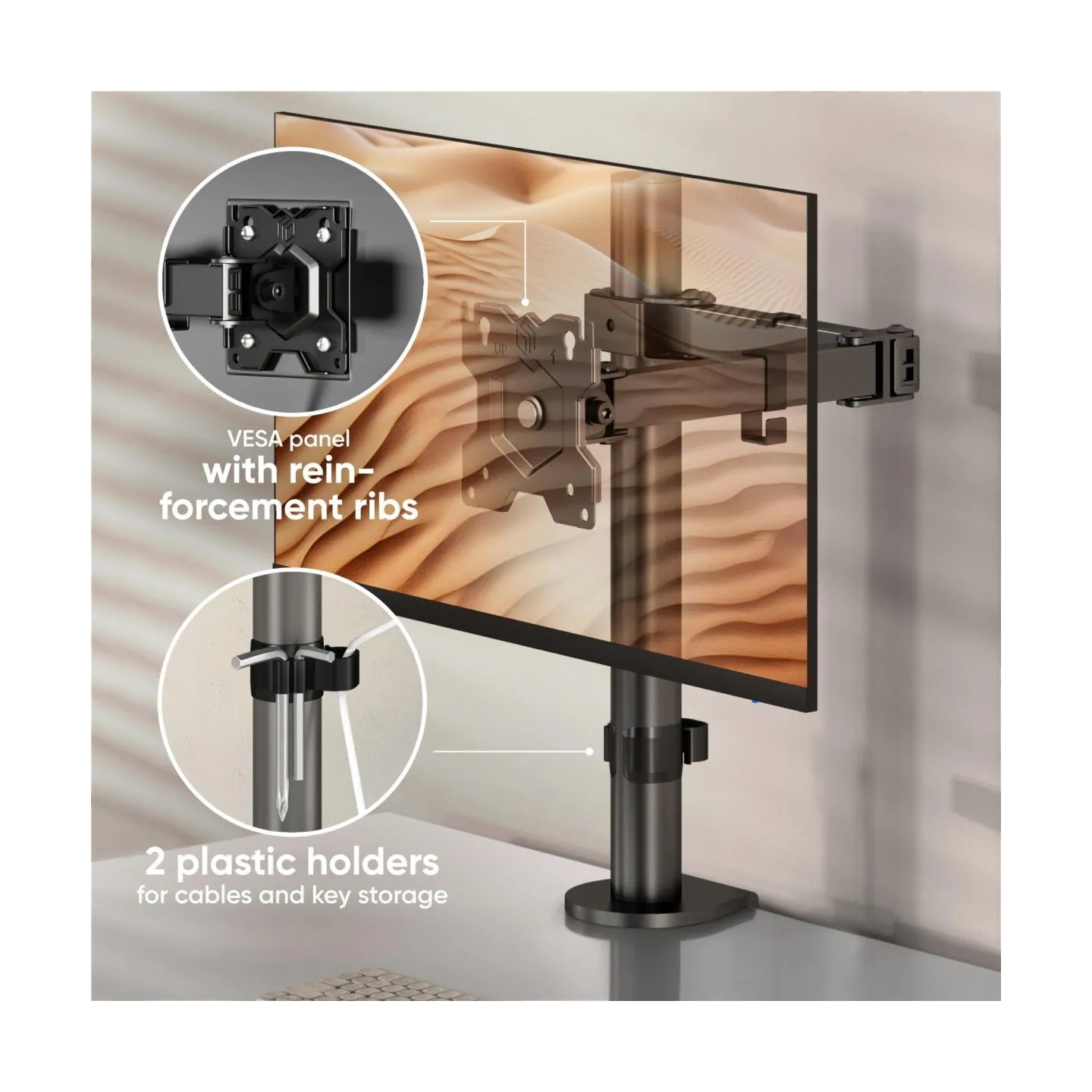 Onkron MONITOR ACC DESK MOUNT/13-34" BLACK D121E-B ONKRON