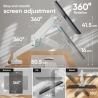 Onkron MONITOR ACC DESK MOUNT/13-32" WHITE G80-W ONKRON