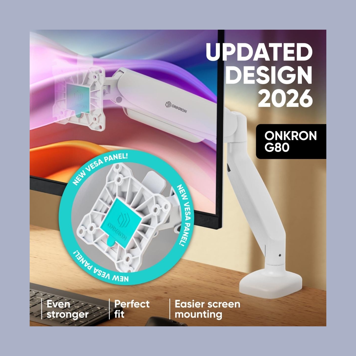 Onkron MONITOR ACC DESK MOUNT/13-32" WHITE G80-W ONKRON