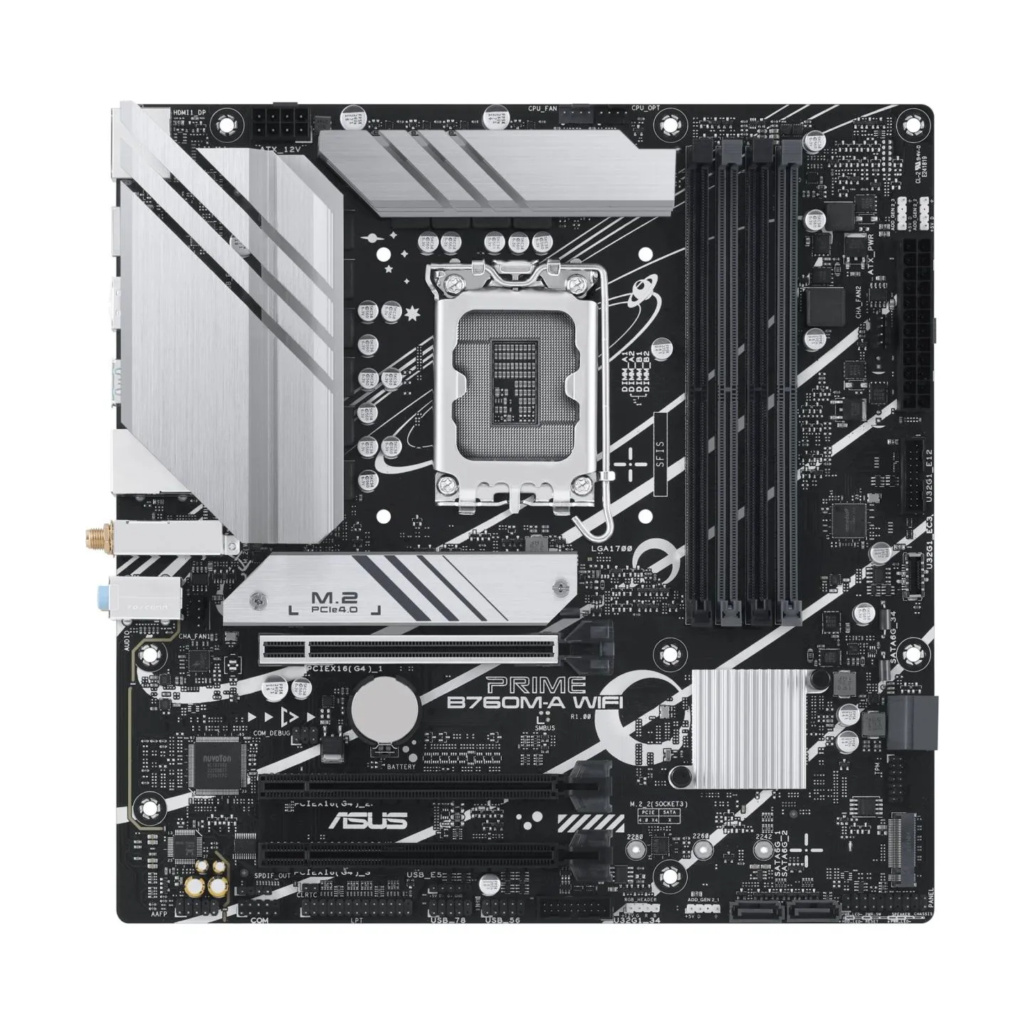 Asus | PRIME B760M-A WIFI | Processor family Intel | Processor socket LGA1700 | DDR5 | Supported hard disk drive interfaces M.2,