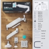 Onkron MONITOR ACC DESK MOUNT/13-32" WHITE G80-W ONKRON