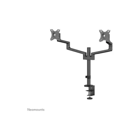 Neomounts SCREEN DESK MOUNT FOR TWO SCREENS, BLACK (CLAMP+GROMMET)