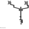 Neomounts SCREEN DESK MOUNT FOR TWO SCREENS, BLACK (CLAMP+GROMMET)